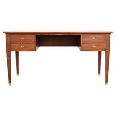 French 20th Century Mahogany and Leather-top Desk