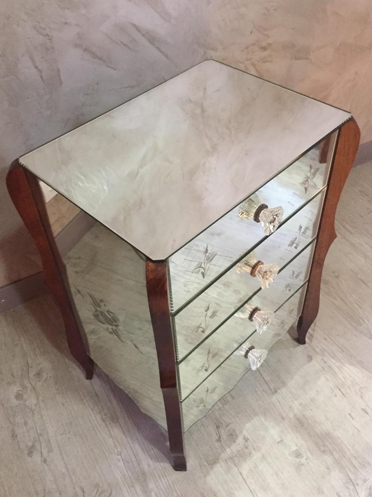 Mid-20th Century French 20th Century Mirror Chest of Drawers, 1950s