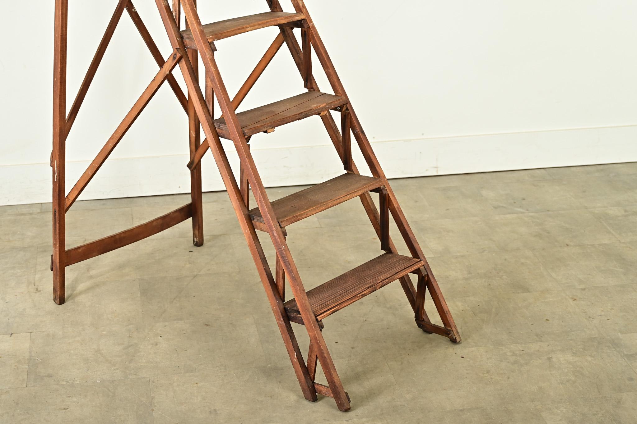 Other French 20th Century Oak Library Stairs For Sale