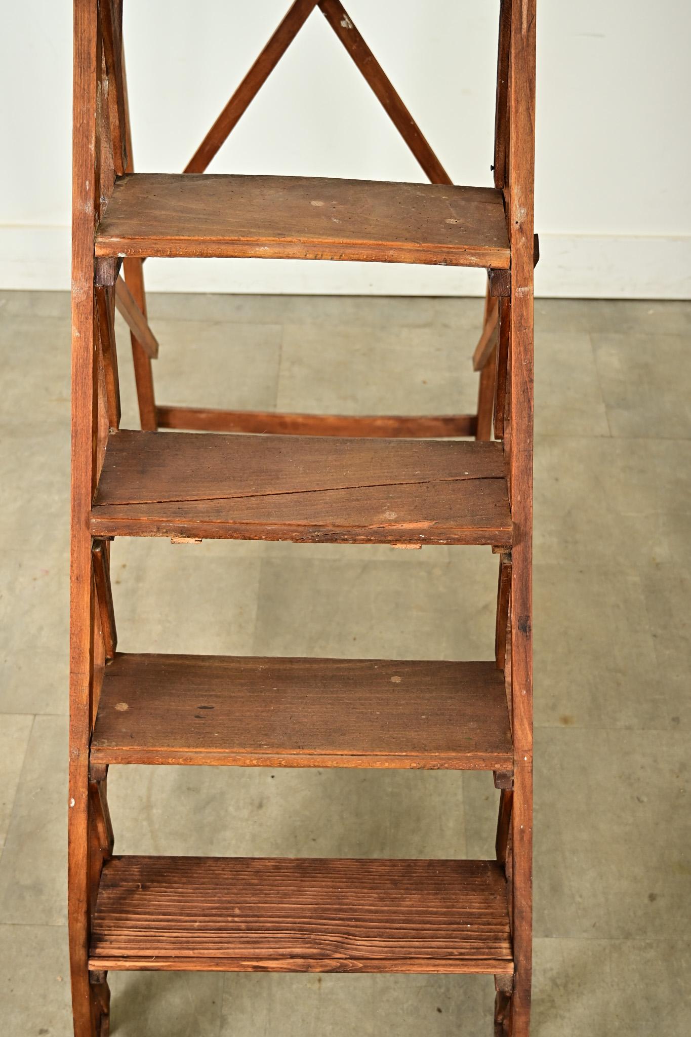 French 20th Century Oak Library Stairs For Sale 2