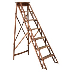 Escalier de bibliothèque en Oak français du 20ème siècle