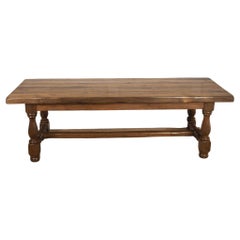 Vintage French 20th Century Oak Refectory Table