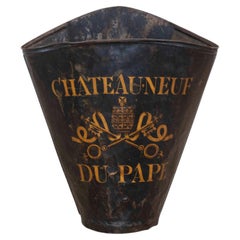 Panier de vendange peint français du XXe siècle