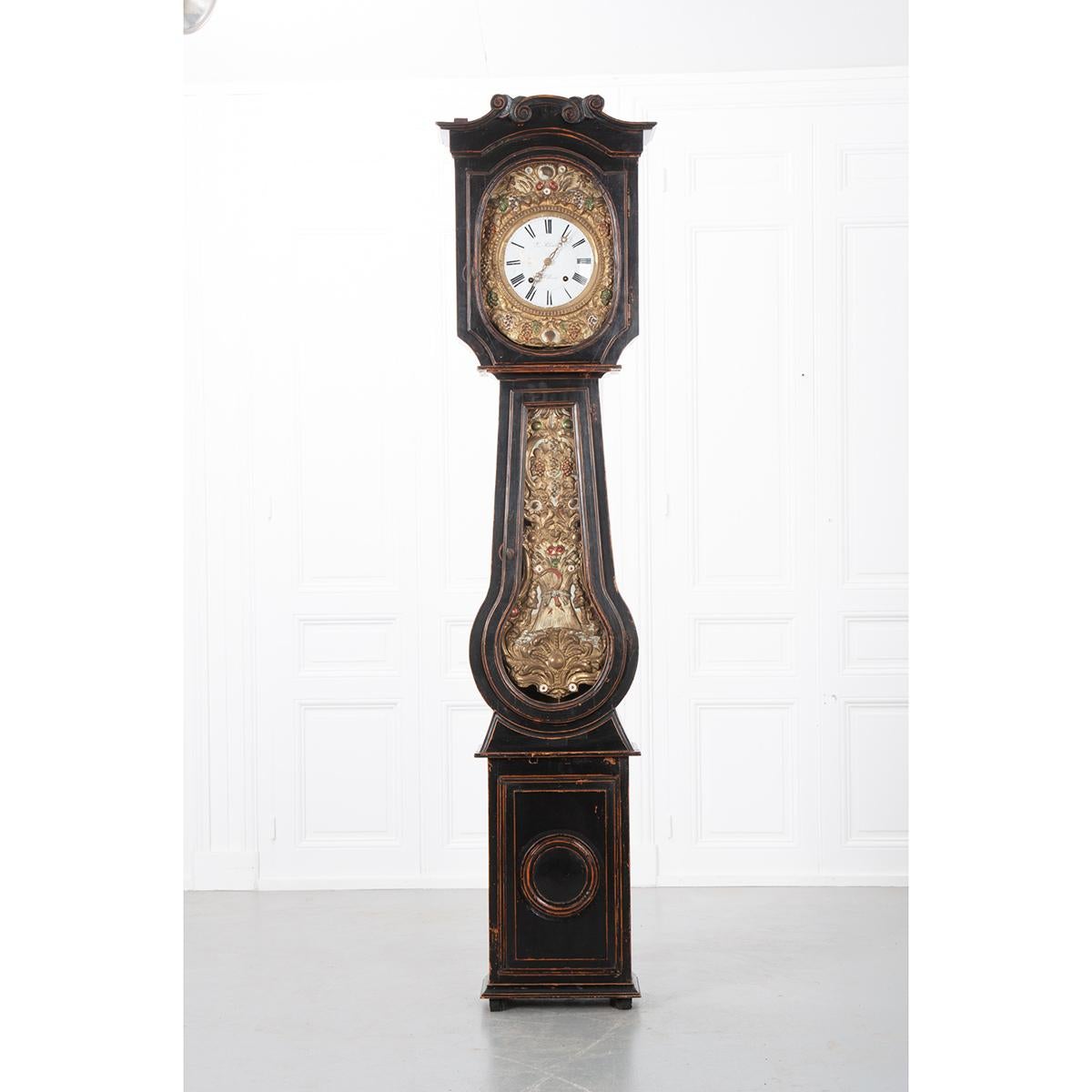 Other French 20th Century Painted Tall Case Clock