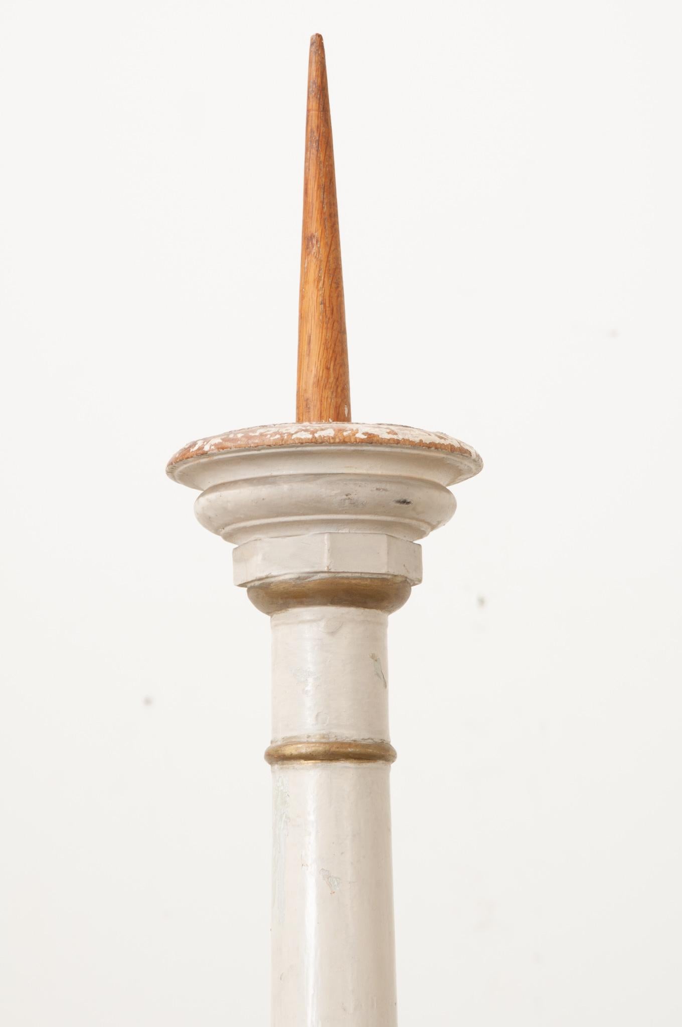 Giltwood French 20th Century Painted Torchér For Sale