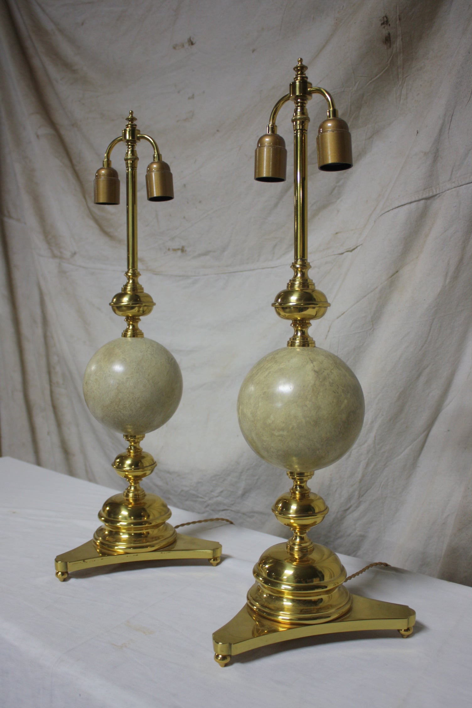 Bronze French, 20th Century, Pair of Lamps For Sale