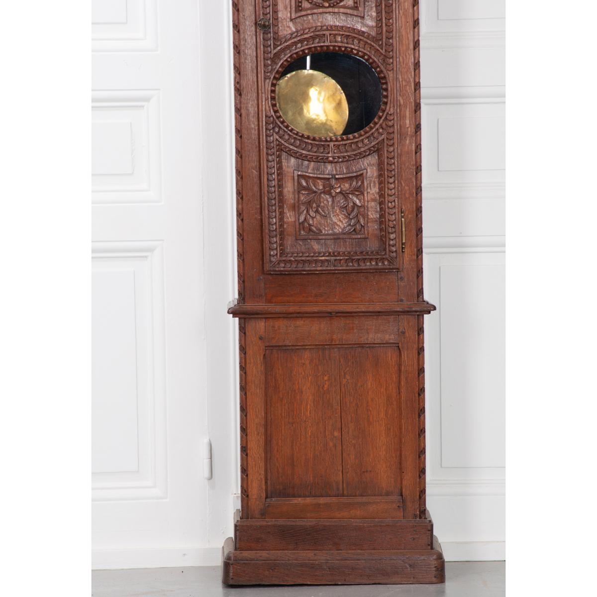 French Provincial French 19th Century Provincial Horloge Case Clock For Sale