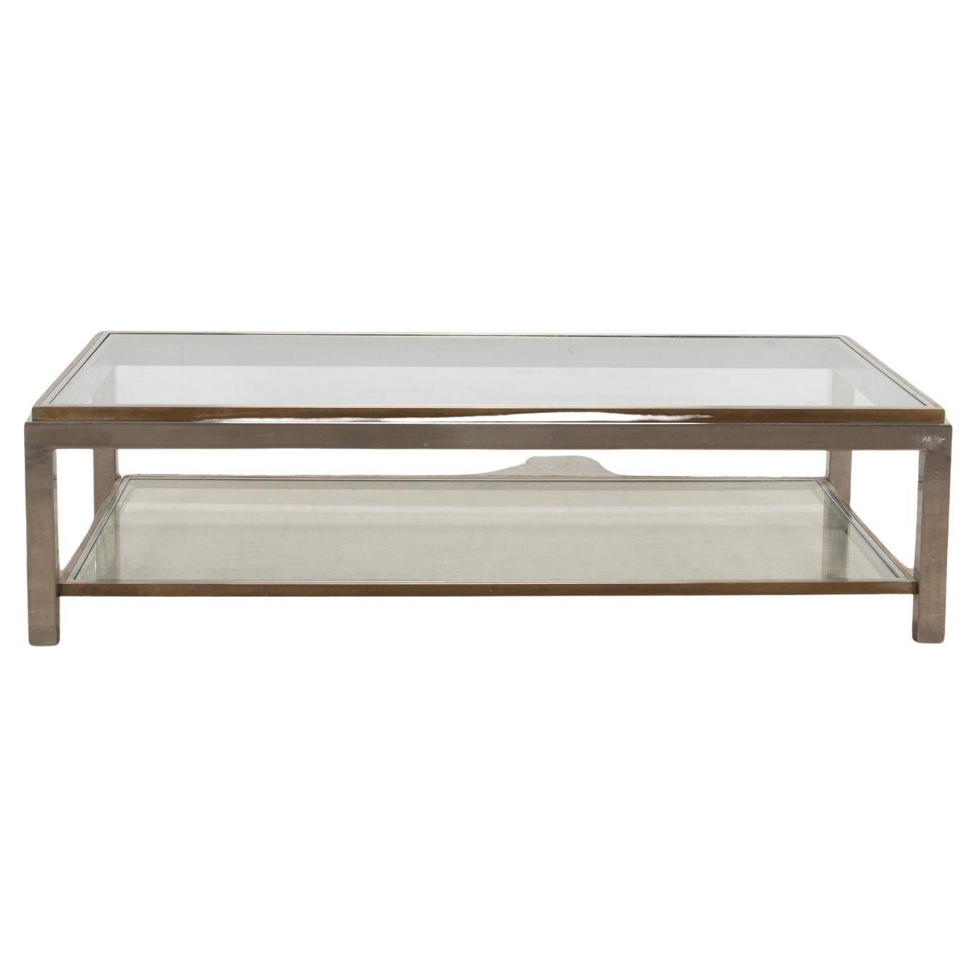 French 20th Century Signed Willy Rizzo Coffee Table