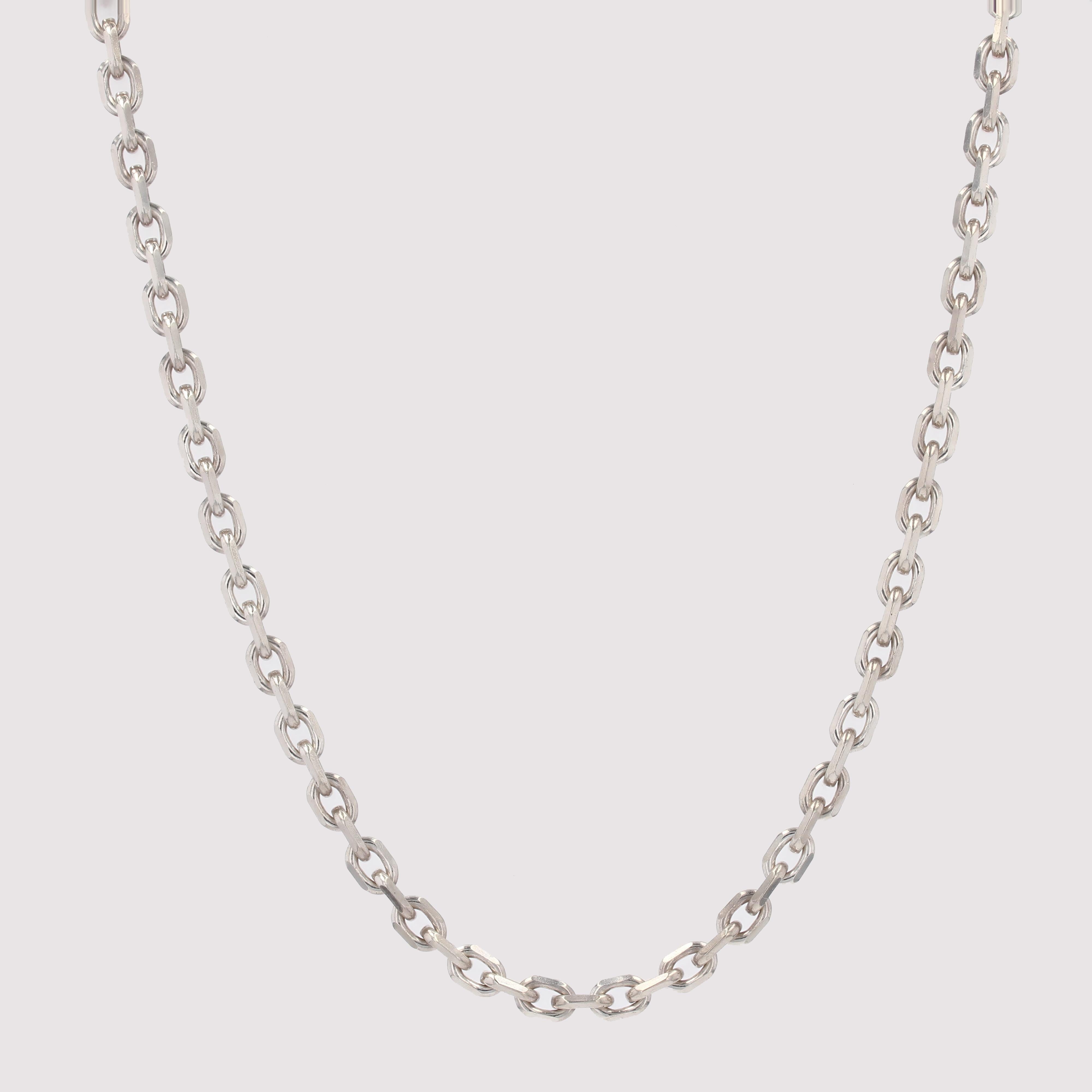 French 20th Century Silver Long Chain Necklace in vendita 5