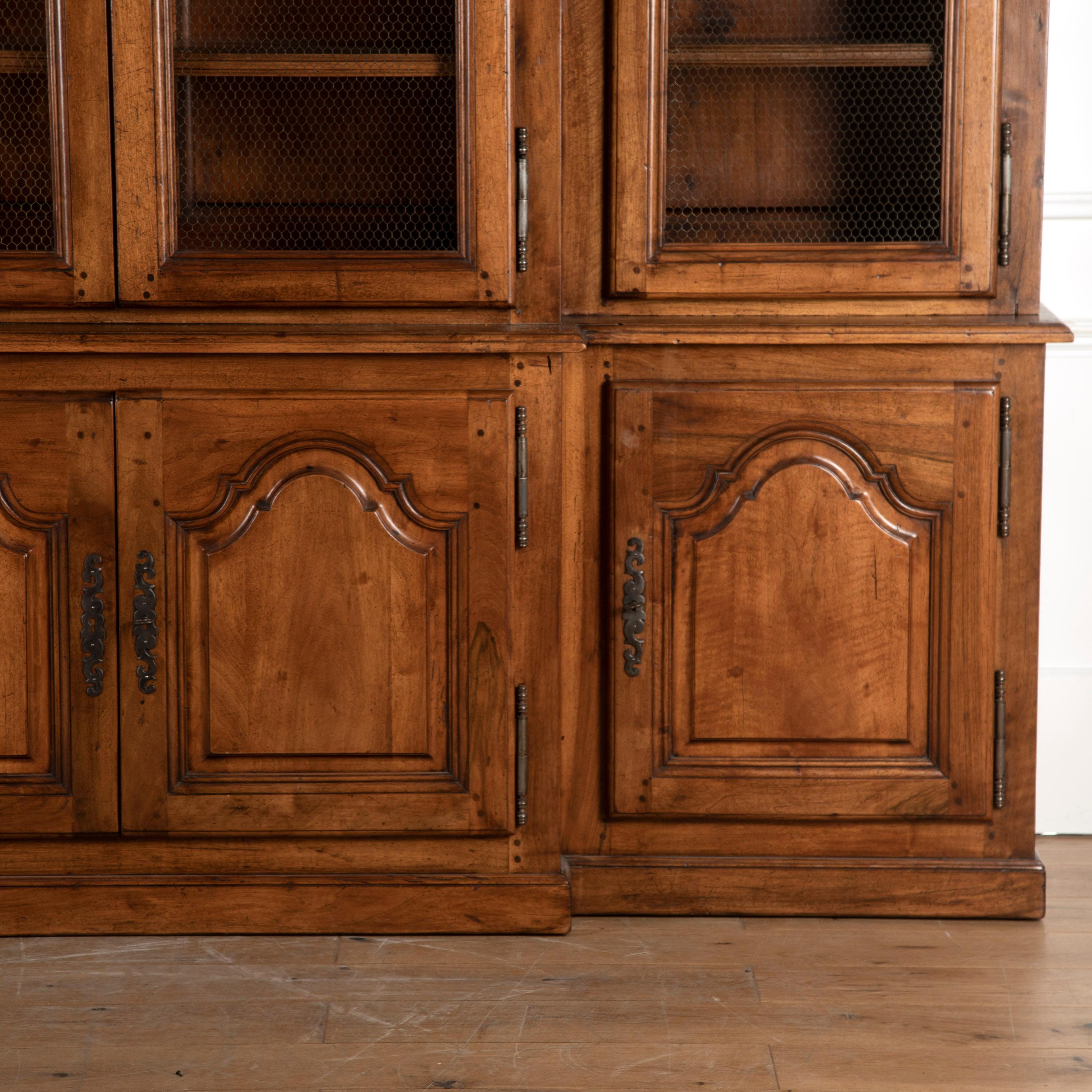 French 20th Century Two-Part Breakfront Bookcase 8