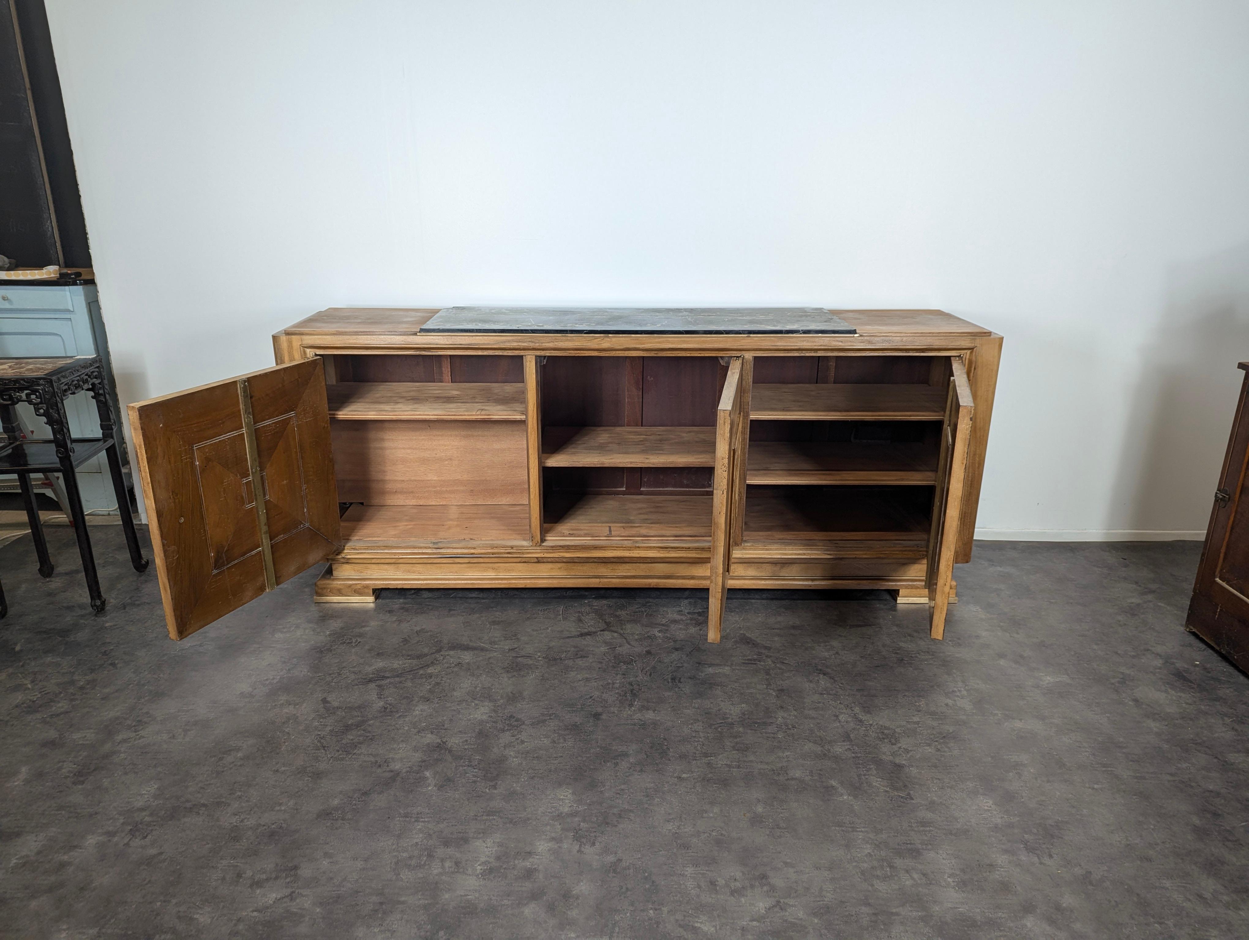 Mid-20th Century French 20th Century Walnut by Maxime Old Rustic Sideboard For Sale