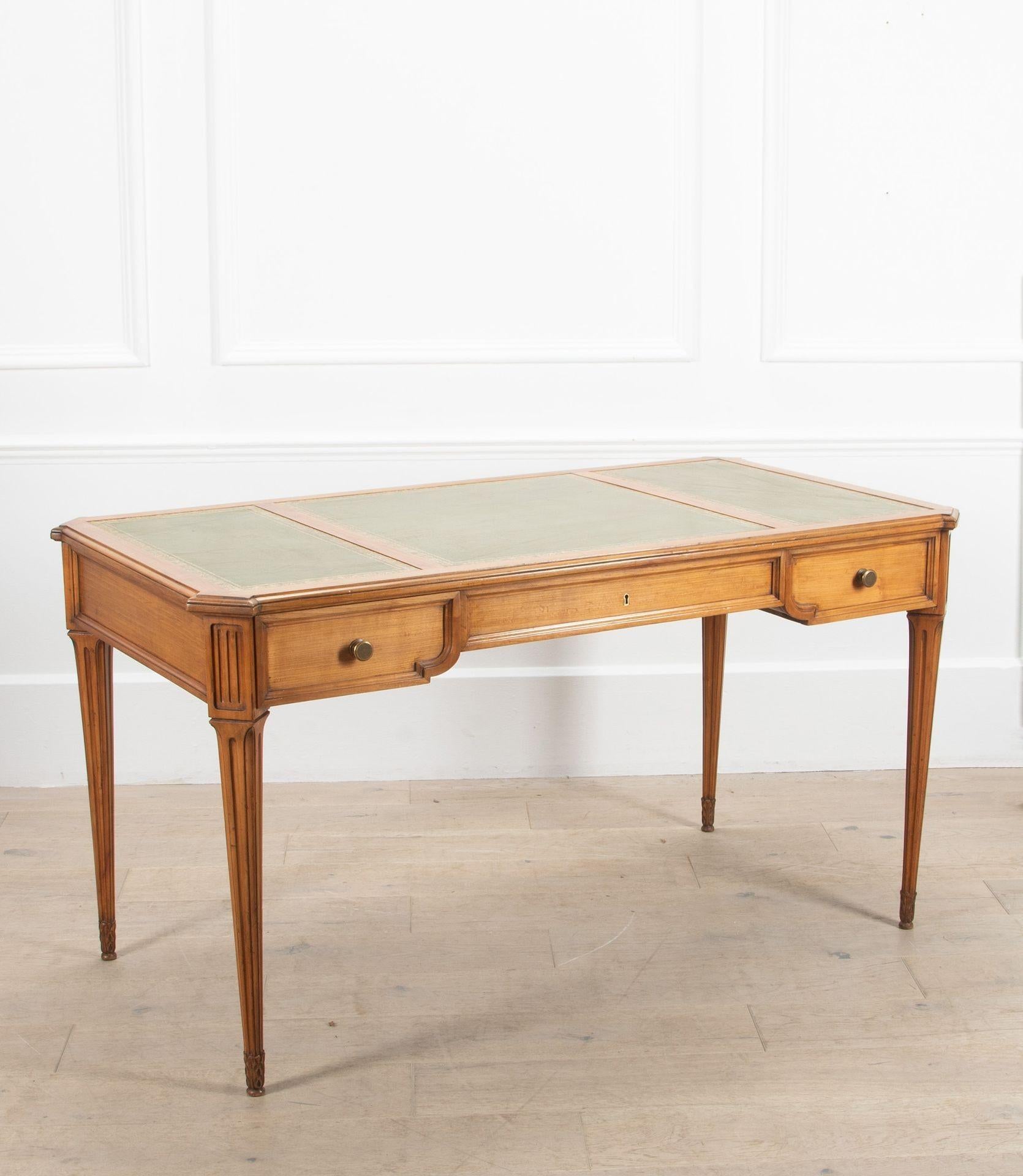 Mid-20th Century French 20th Century Walnut Desk and Chair