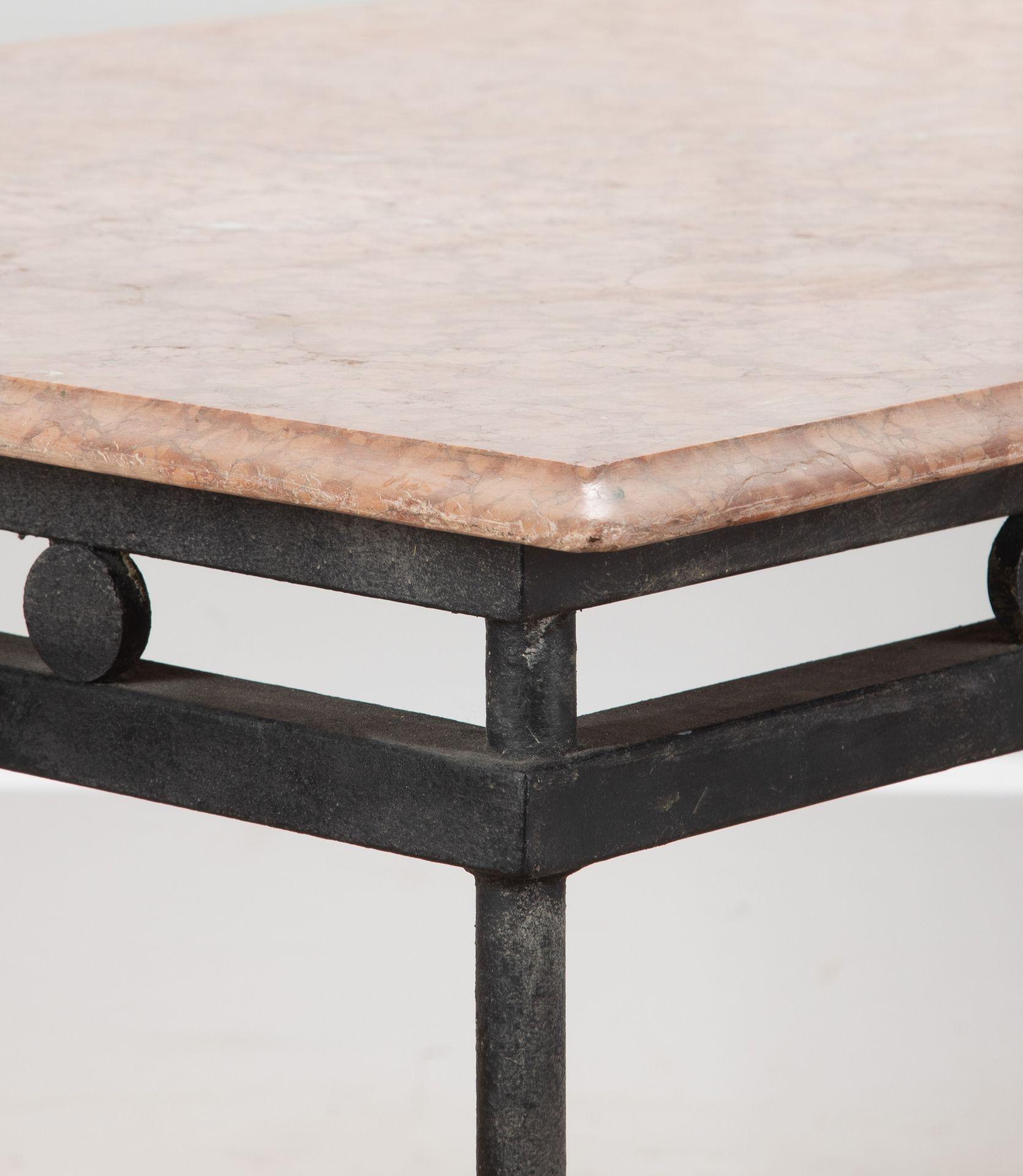 French 20th Century Wrought Iron and Marble Table For Sale 3