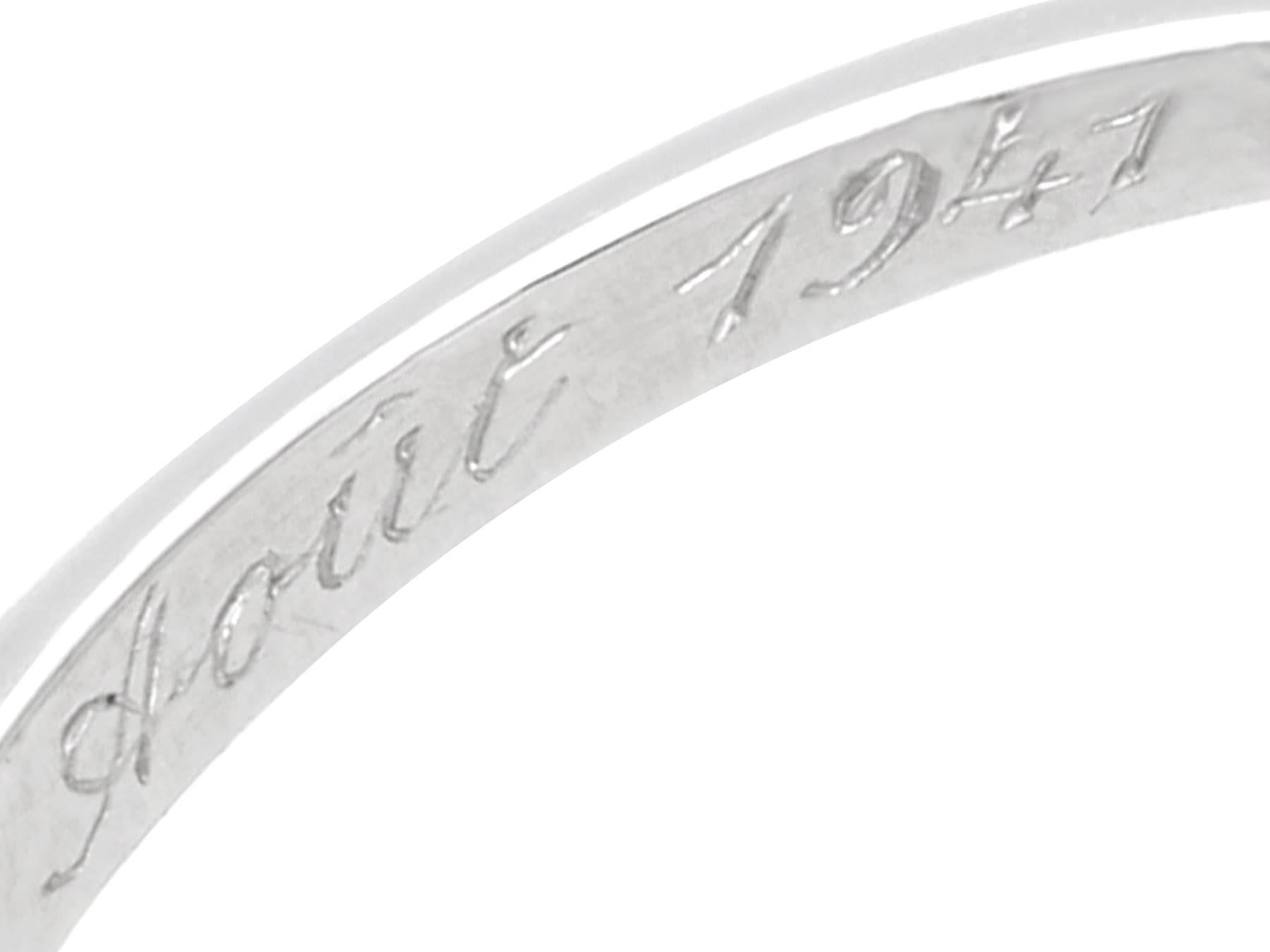 Französischer 2,38 Karat Ceylon Saphir und 0,30 Karat Diamant, 18k Weißgold Ring 1