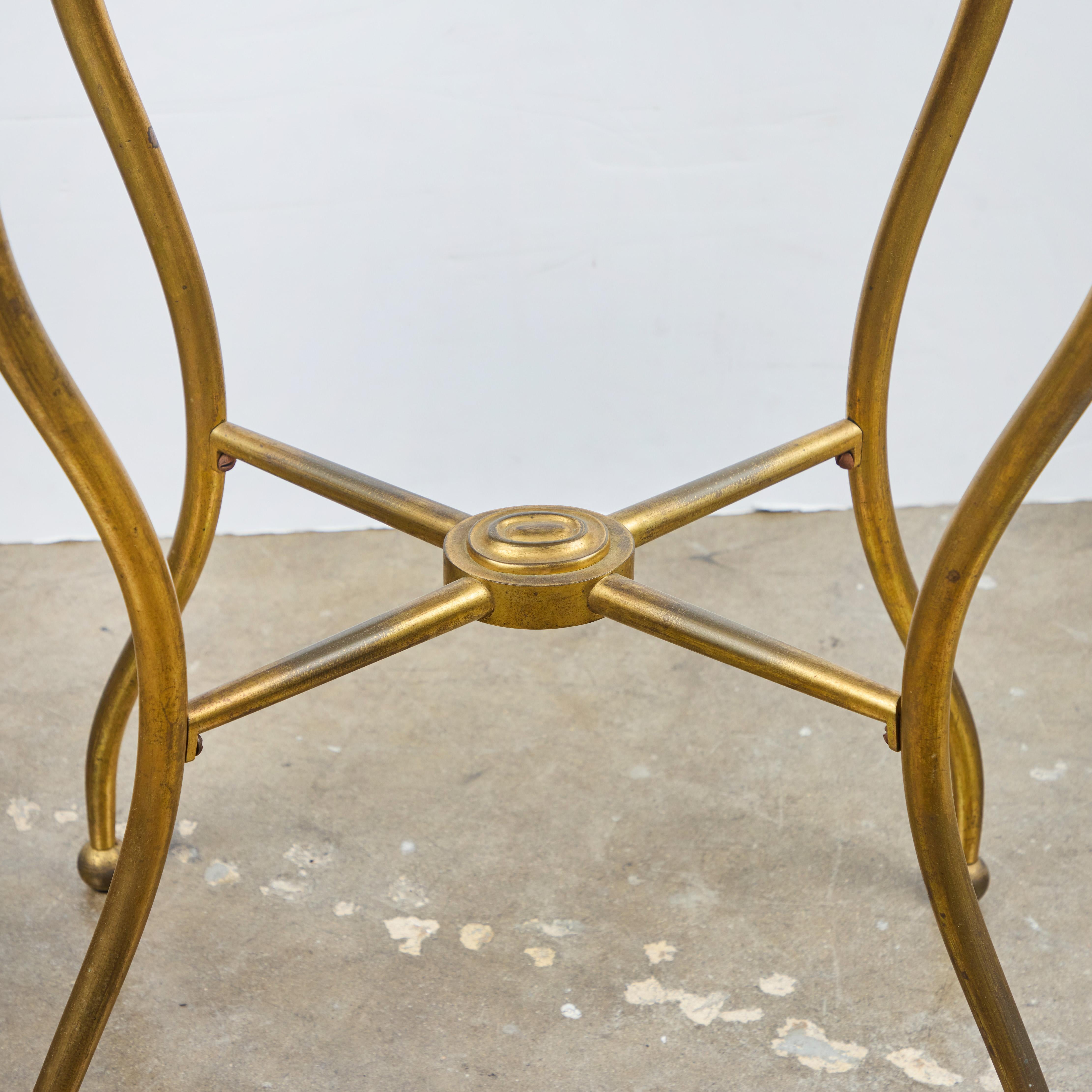 Doré Table à plateau en marbre doré du 2nd Empire français en vente