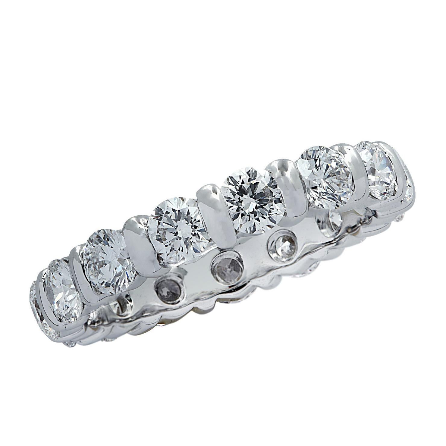 French 3 Carat Diamond Eternity Band 