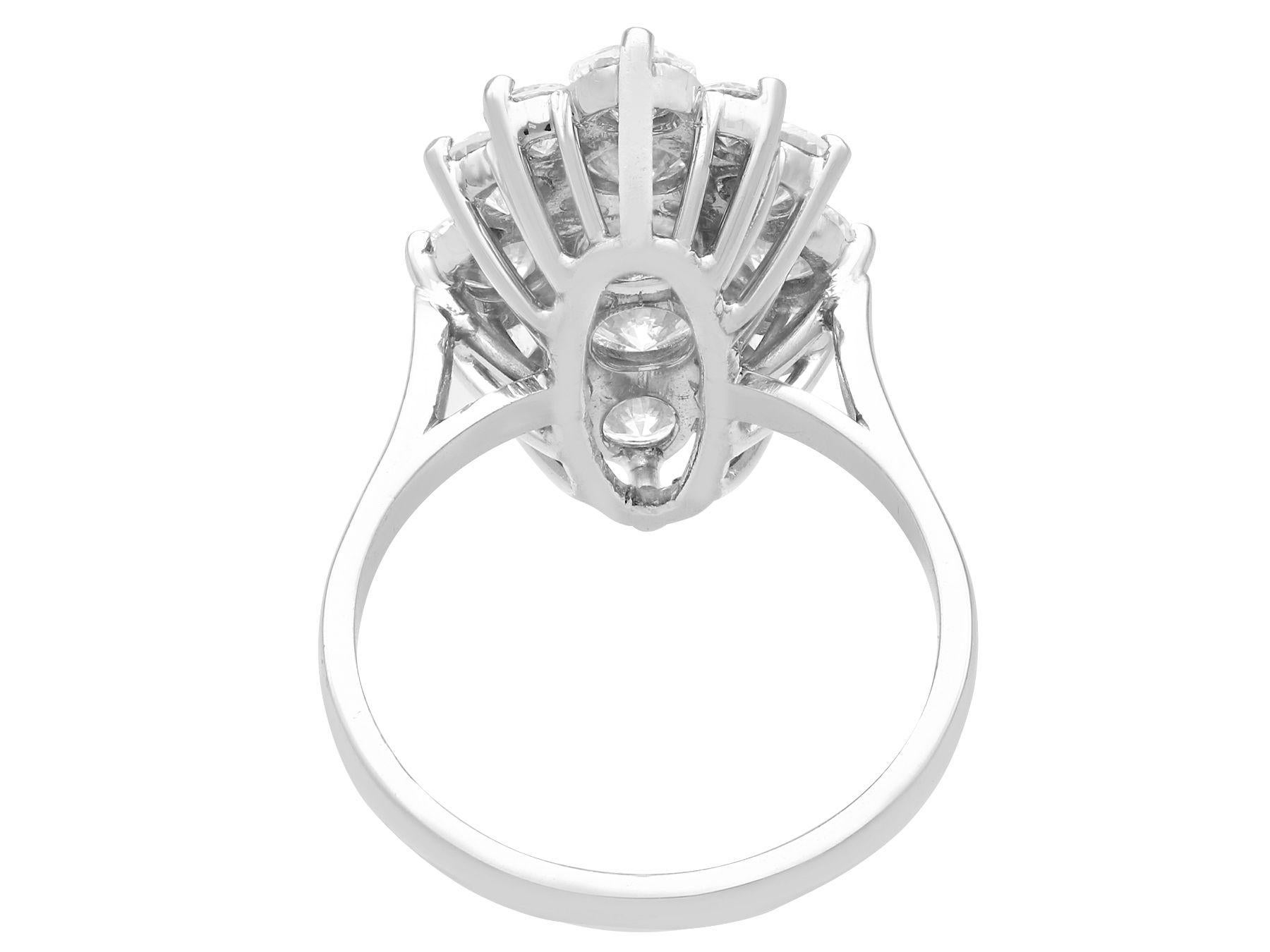 9ct white gold cluster ring