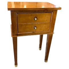 Vintage French 40’s Side Stand in Sycamore, Style of Arbus