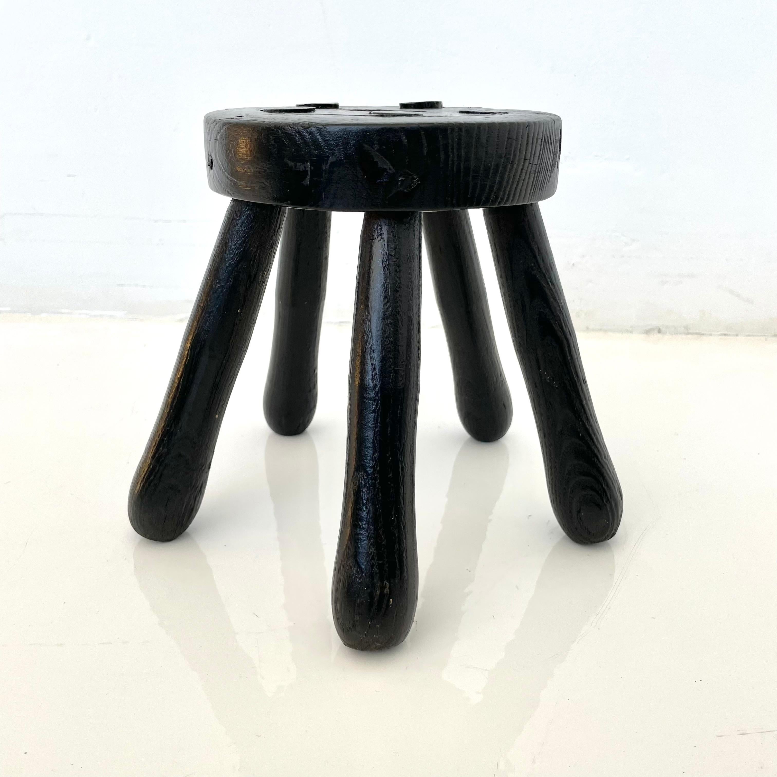 Wood French 5 Legged Stool