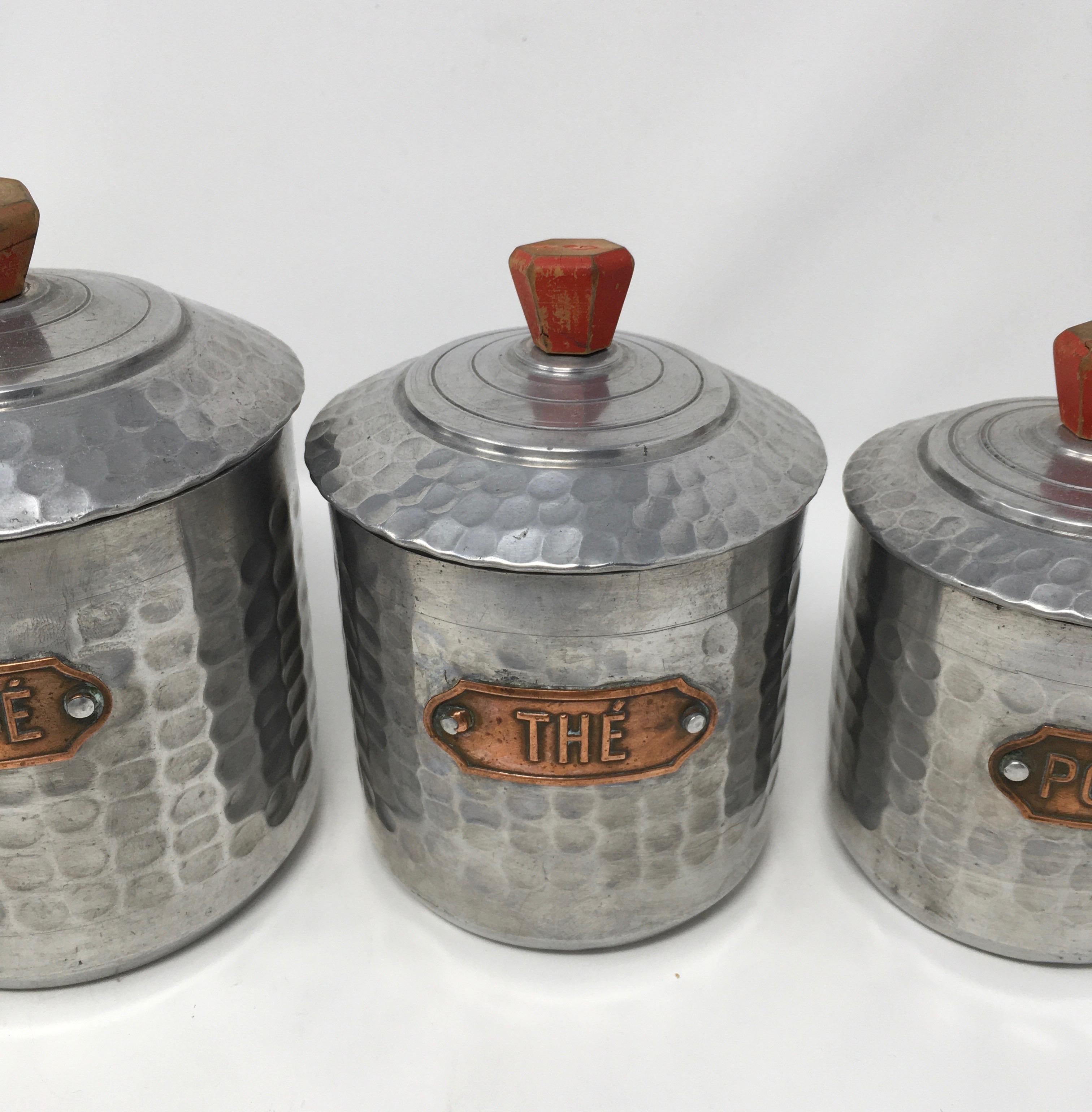 French 5-Piece Canister Set In Good Condition In Houston, TX