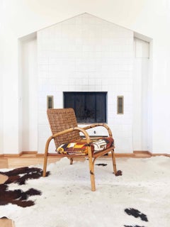 French 50s Brutalist Modern Armchair by Adrien Audoux & Frida Minet, France 1950