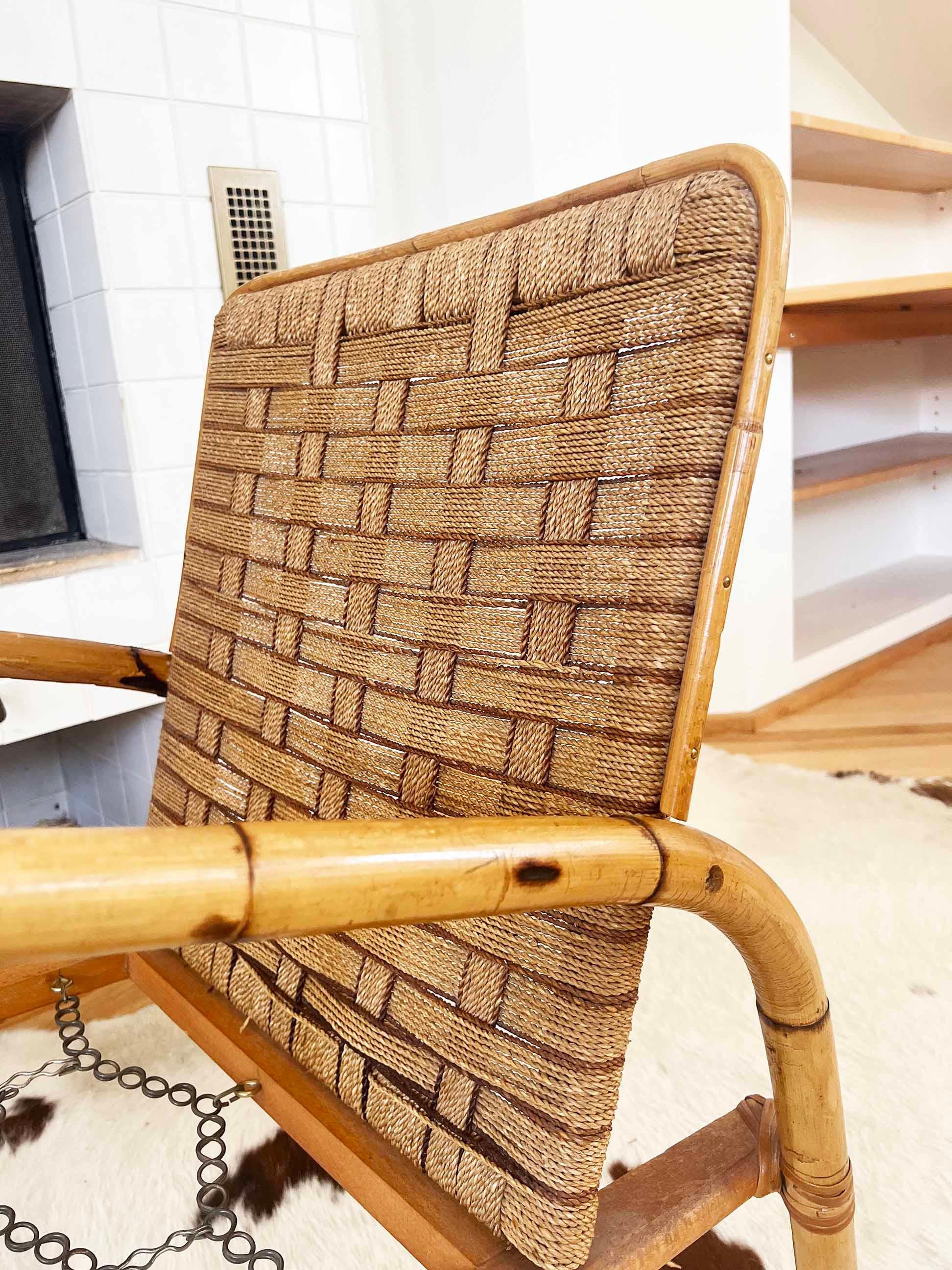 French 50s Brutalist Modern Armchair by Adrien Audoux & Frida Minet, France 1950 For Sale 3