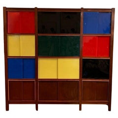 French 50s Mahogany and Glass Cabinet