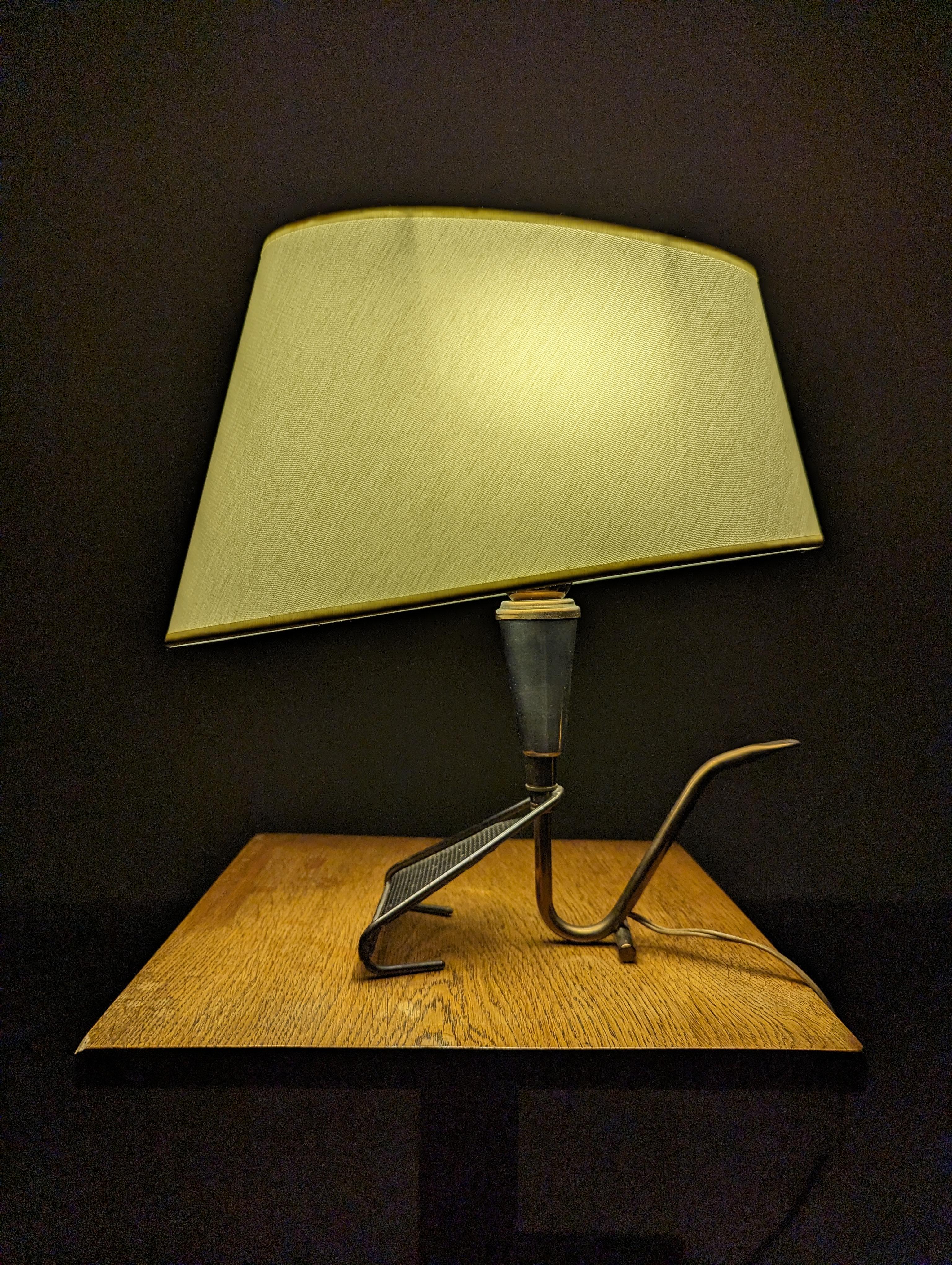 French 50's table lamp by Maison Arlus For Sale 5