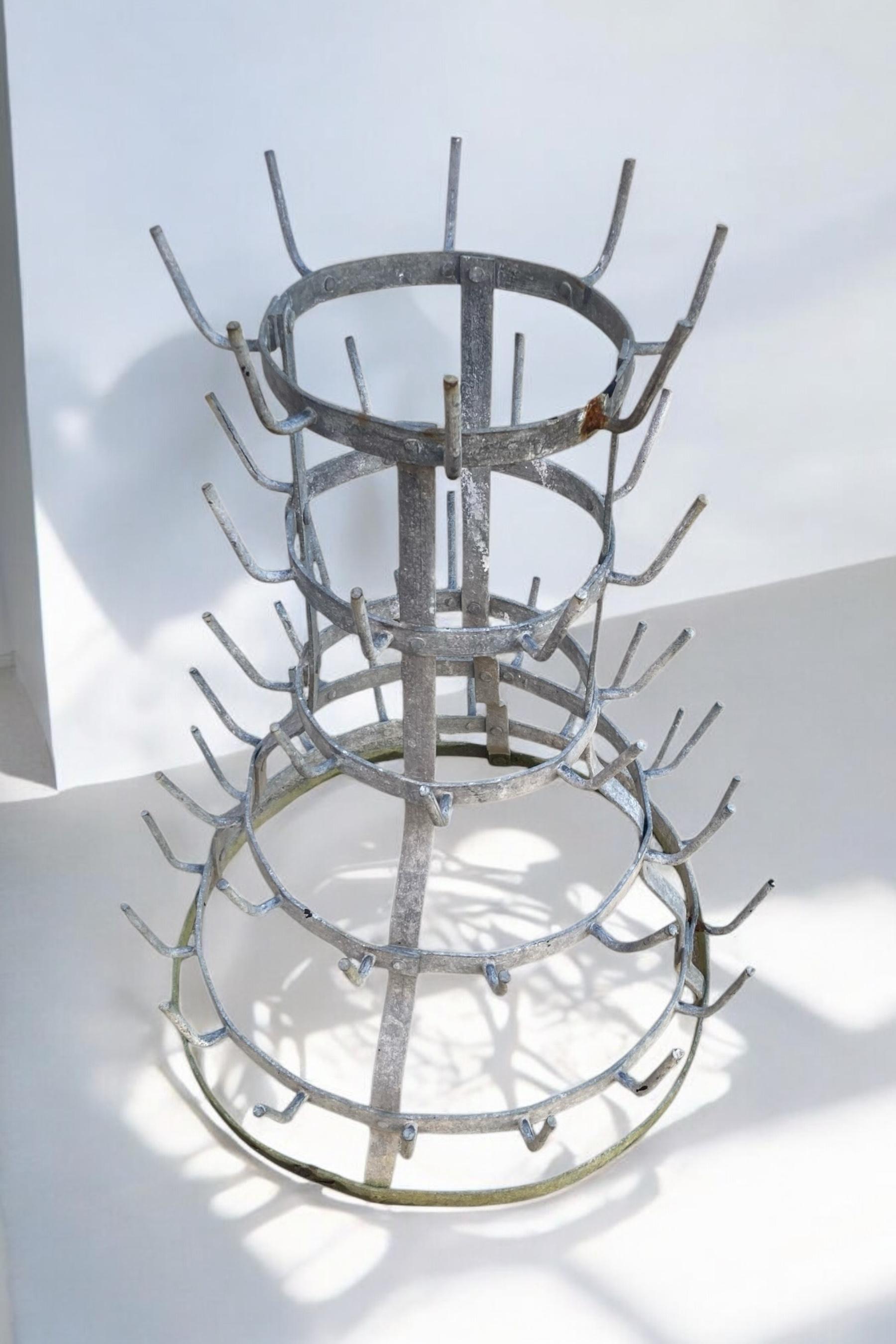 French 52 Peg Bottle Dryer Garden Sculpture For Sale 4