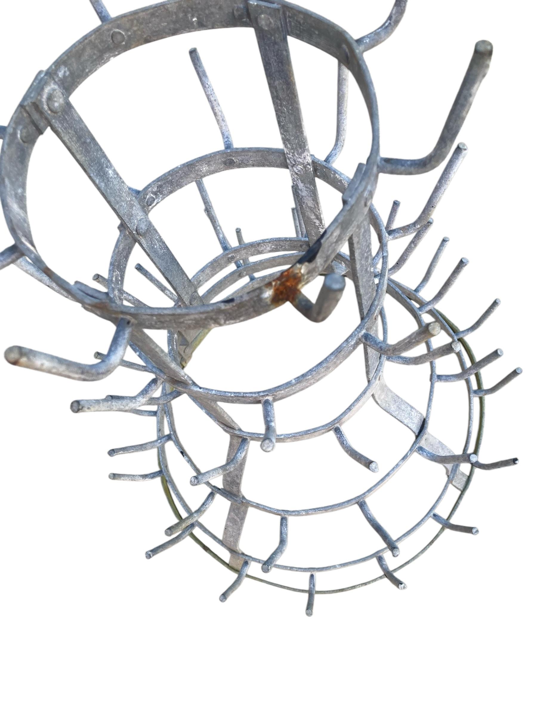 French Provincial French 52 Peg Bottle Dryer Garden Sculpture For Sale