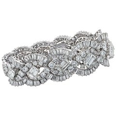 French 58.66 Carat Diamond Bracelet, circa 1960