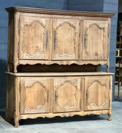 French 6 Door Bleached Oak Larder Cupboard