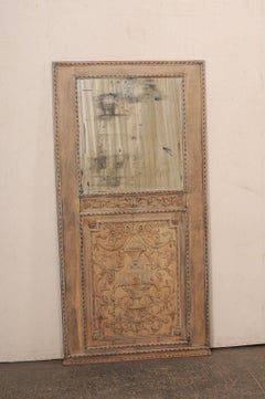 French 6.5 Ft Tall Neoclassical Trumeau Mirror, 19th C