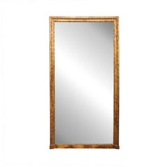 French 7 Ft. Tall Gold Mirror w/Beautifully Carved Trim, 19th C.