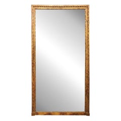 French 7 Ft. Tall Gold Mirror w/Beautifully Carved Trim, 19th C.