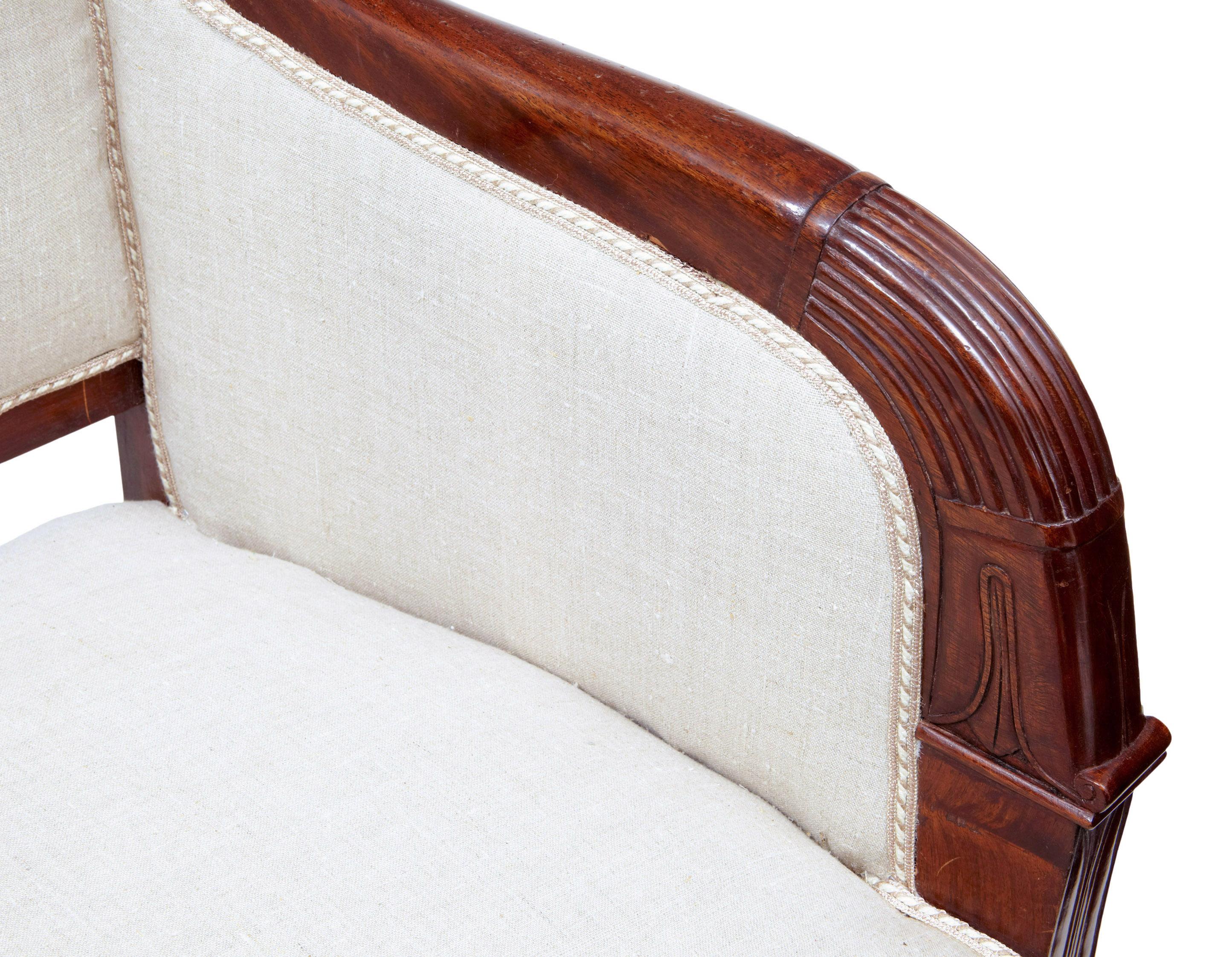 French 7 piece 19th century empire mahogany salon suite For Sale 5