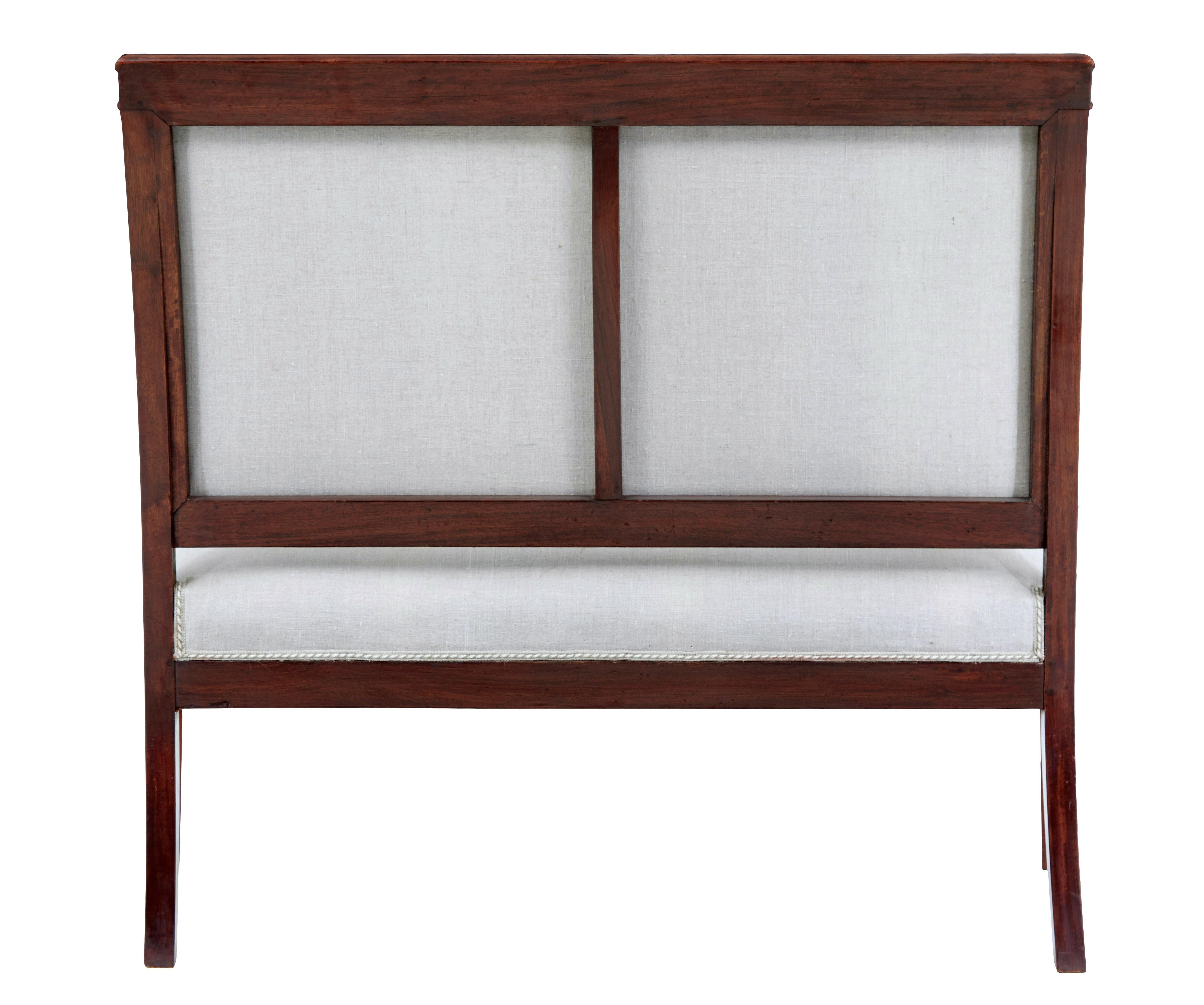 Français Ensemble de salon français 7 pièces en acajou de style empire du 19e siècle en vente