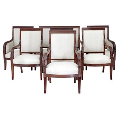 French 7 piece 19th century empire mahogany salon suite