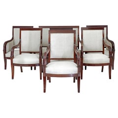 French 7 piece 19th century empire mahogany salon suite