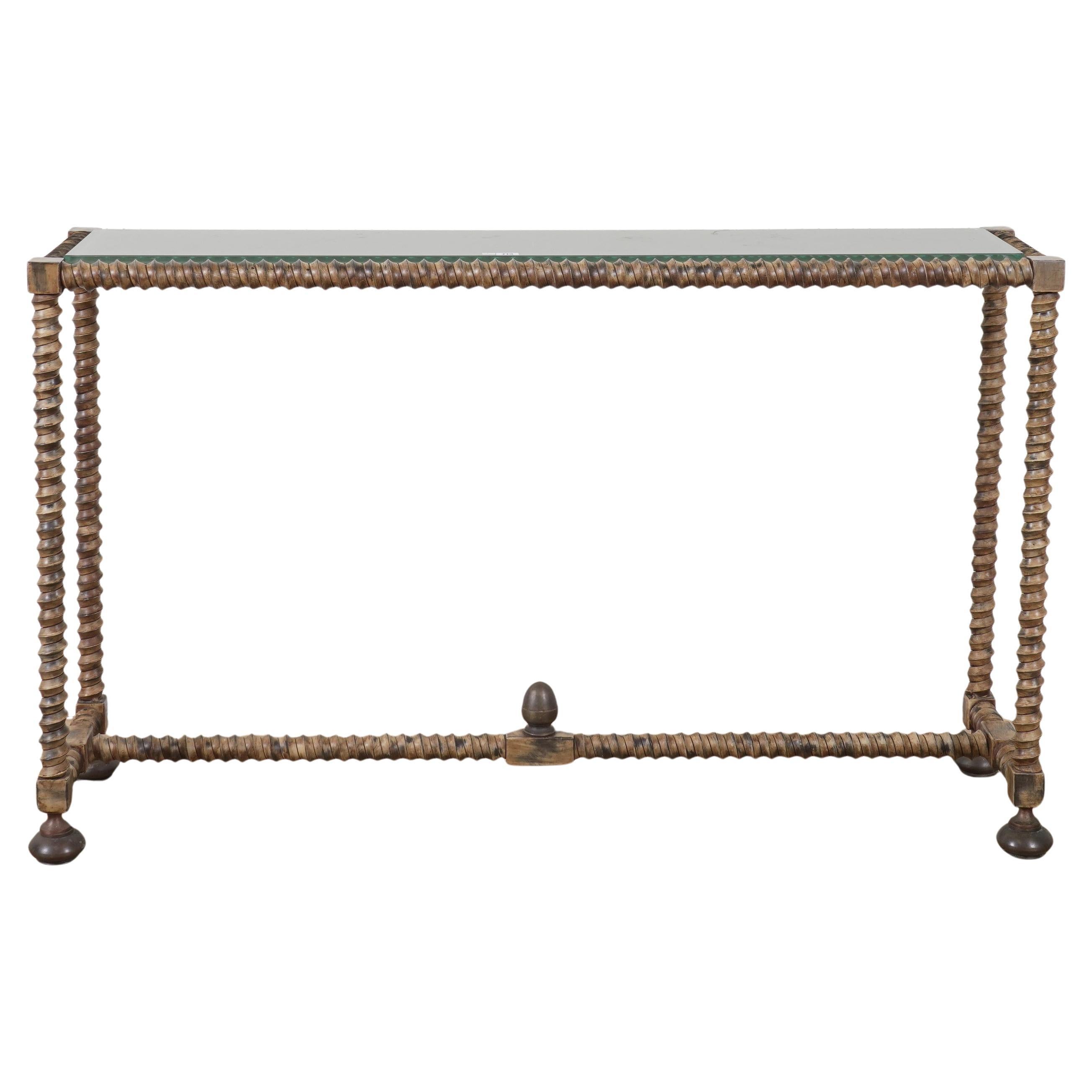 French 70's Brutalist Style Console Table