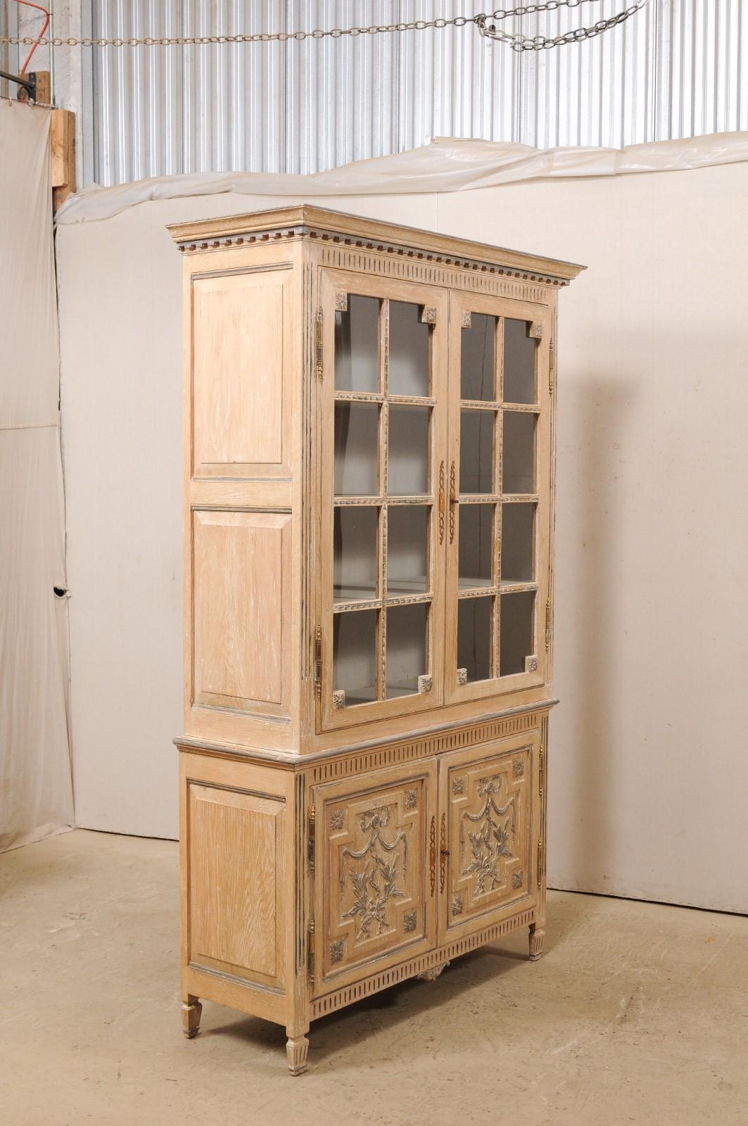 French 7.25 Ft Tall Buffet à Deux-Corps w/ Nice Trim & Neoclassical Influences 2
