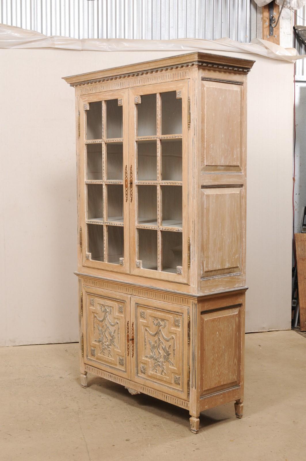 French 7.25 Ft Tall Buffet à Deux-Corps w/ Nice Trim & Neoclassical Influences 3