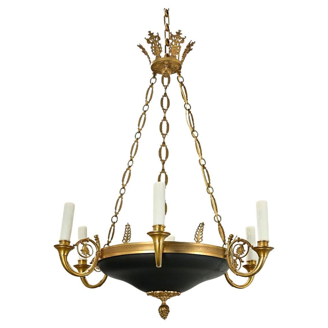 French 8-Light Empire Style Chandelier