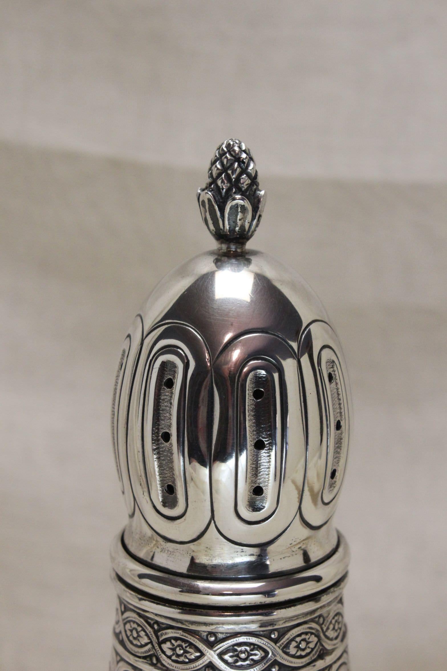 Late 19th Century French 800 Silver Sugar Caster
