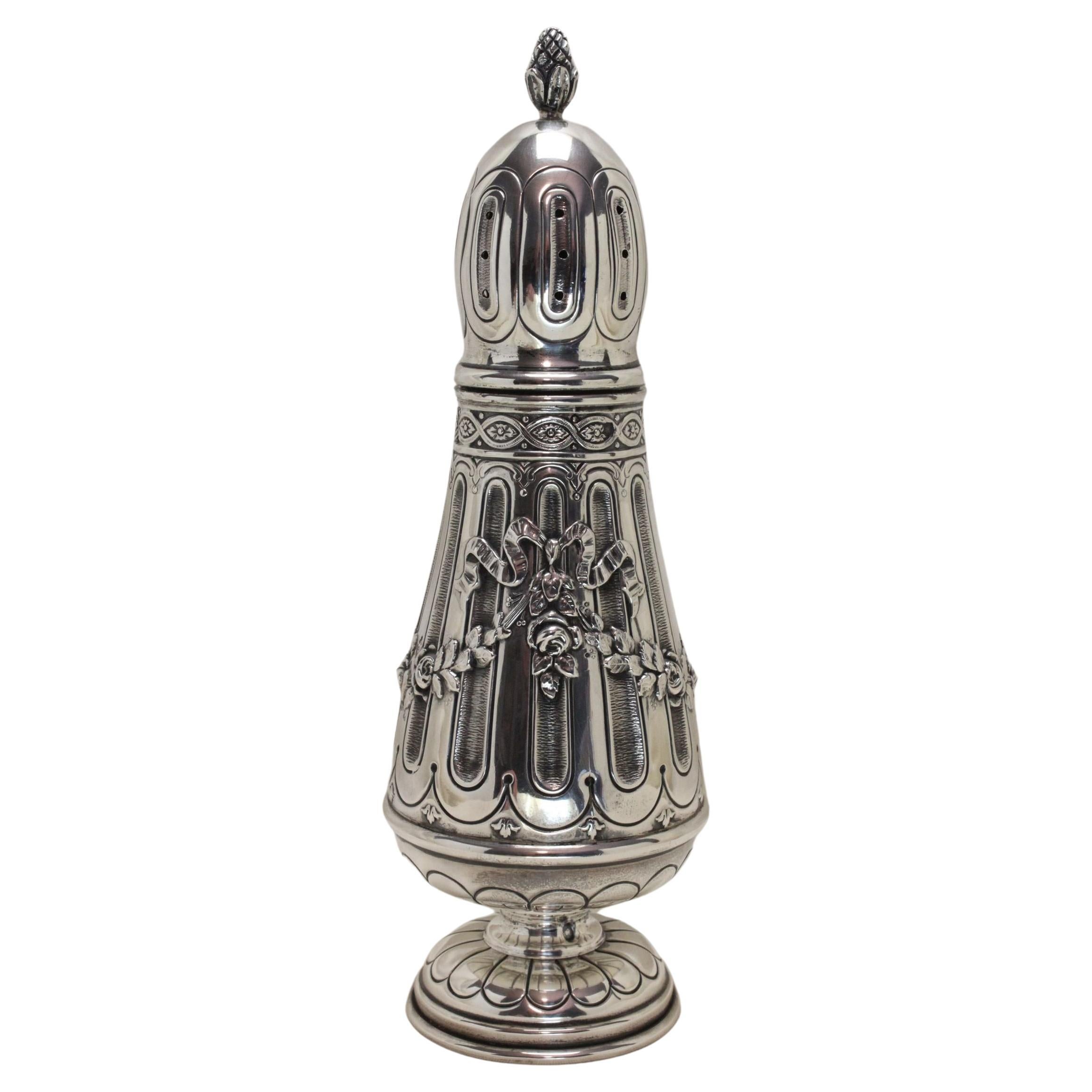 French 800 Silver Sugar Caster For Sale