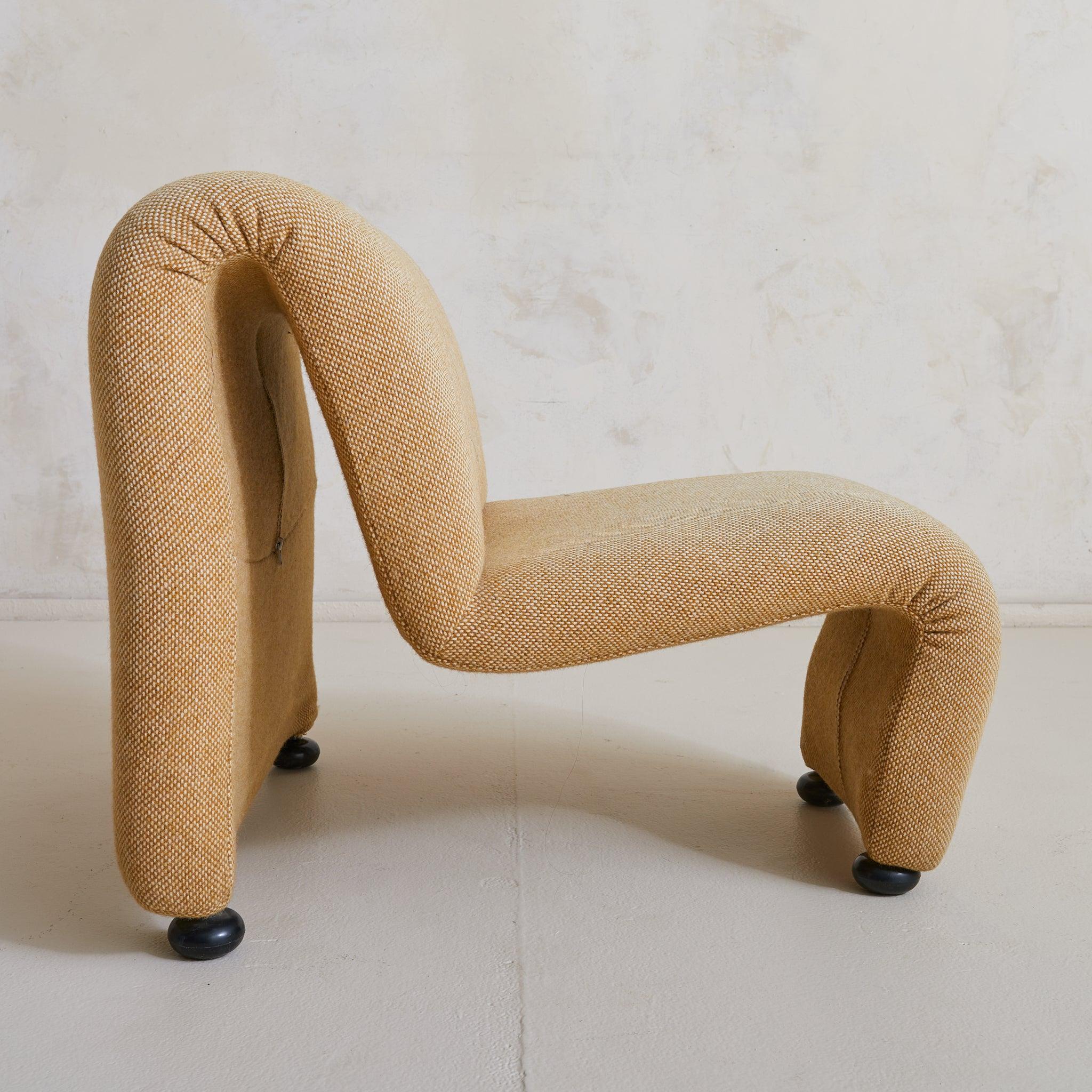 French 9-Piece Serpentine Sectional Sofa Attributed to Étienne Fermigier, 1970s For Sale 4
