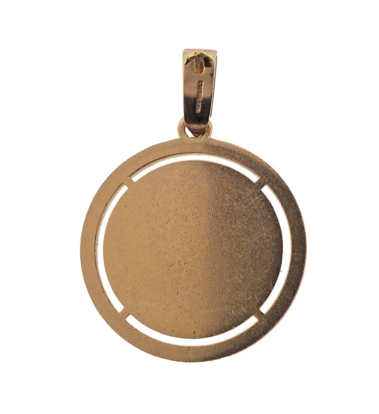 French A. Augis Diamond Ruby Gold Charm Pendant at 1stDibs augis