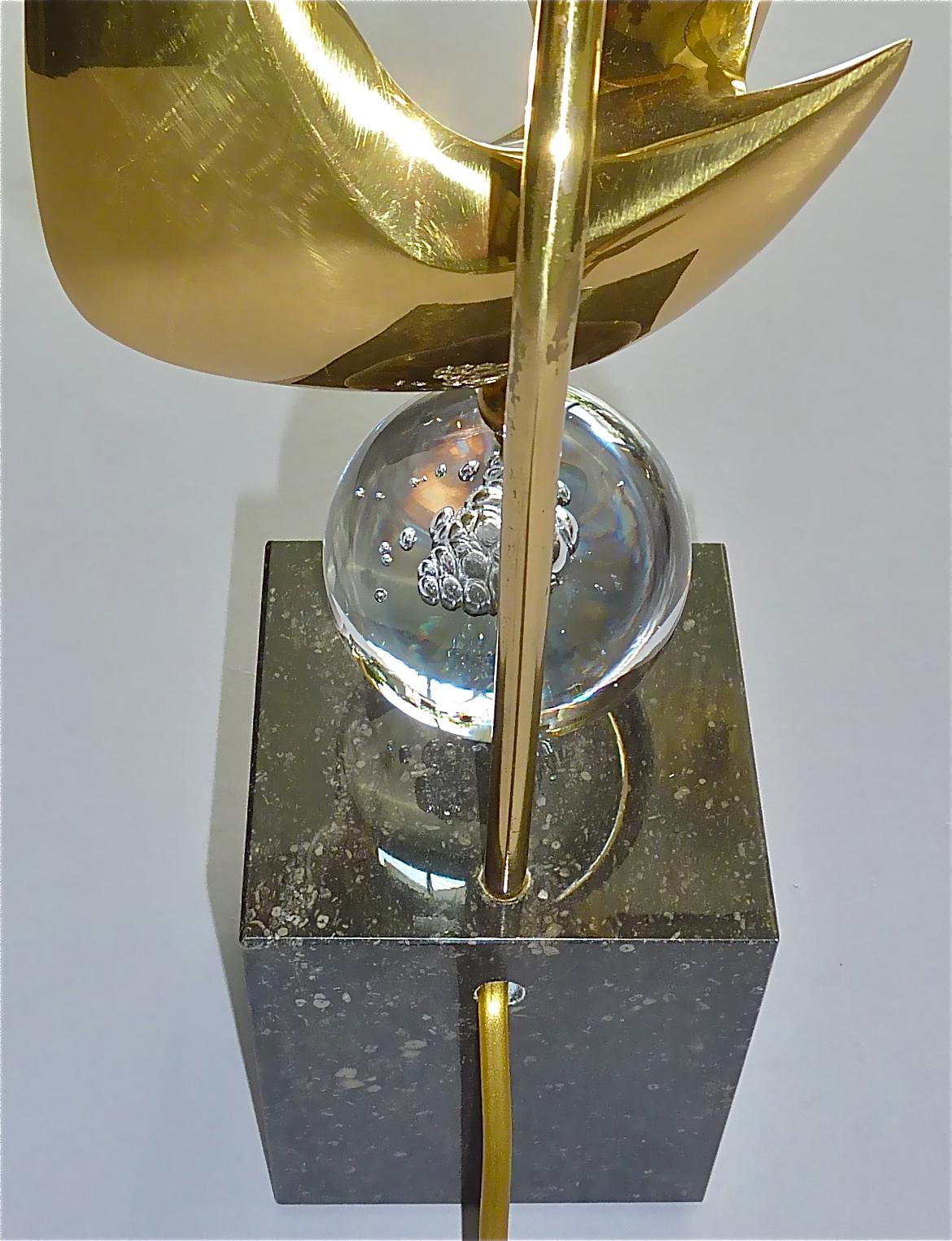 French Abstract Bird Sculptural Signed Bronze Table Lamp by Philippe Jean 55/300 For Sale 6