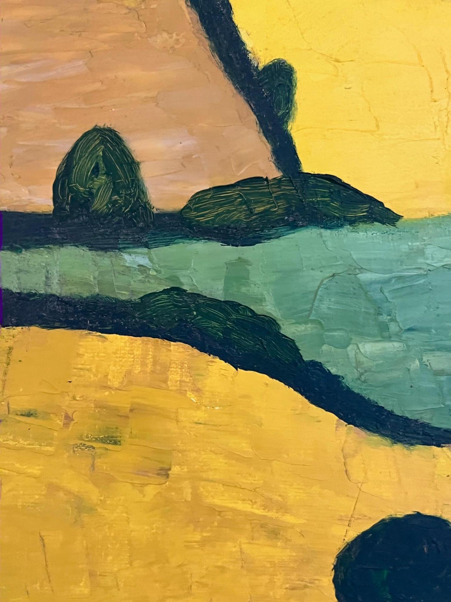Français Peinture à l'huile abstraite française en vente
