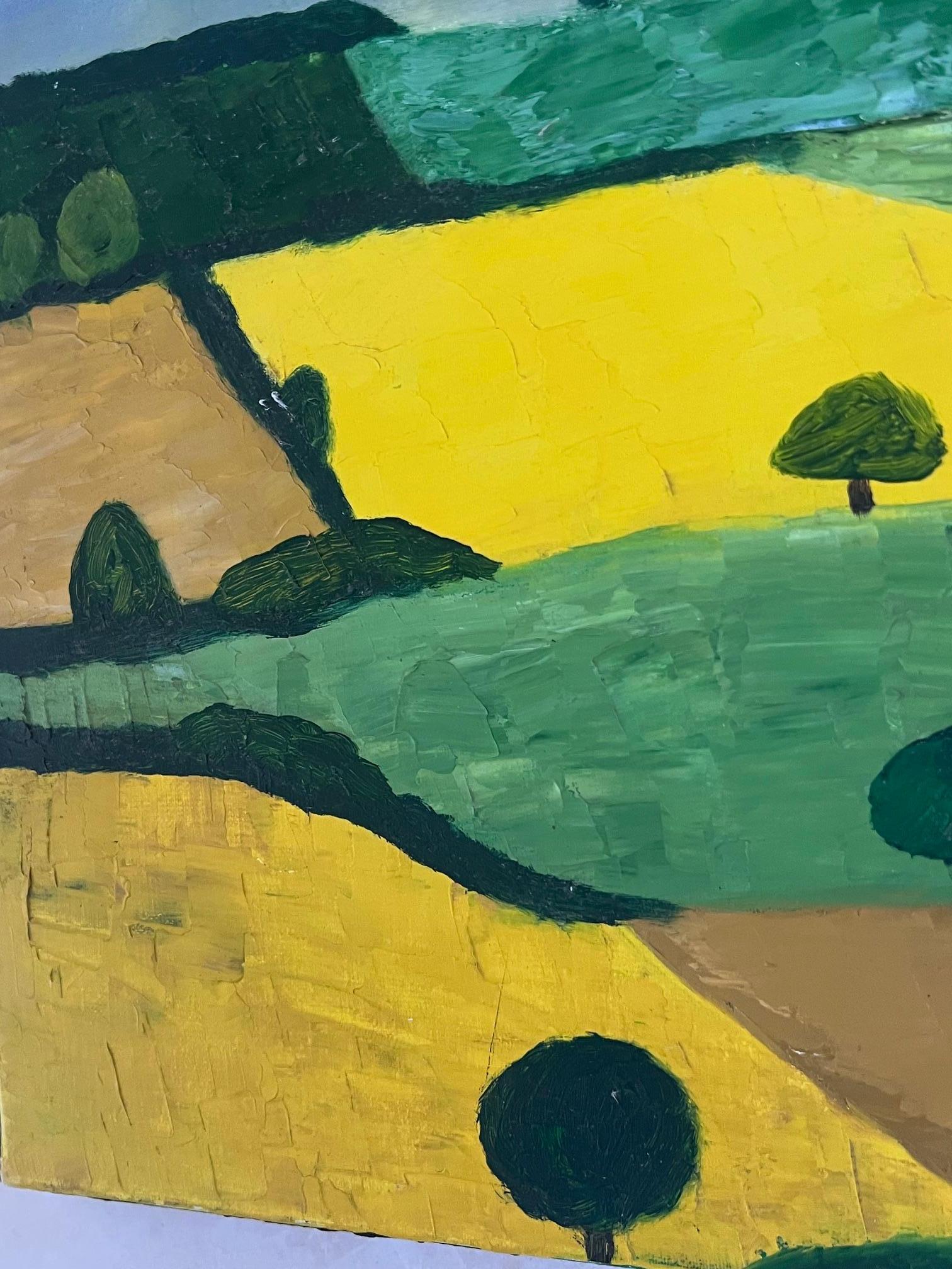 Peinture à l'huile abstraite française Bon état - En vente à Ross, CA